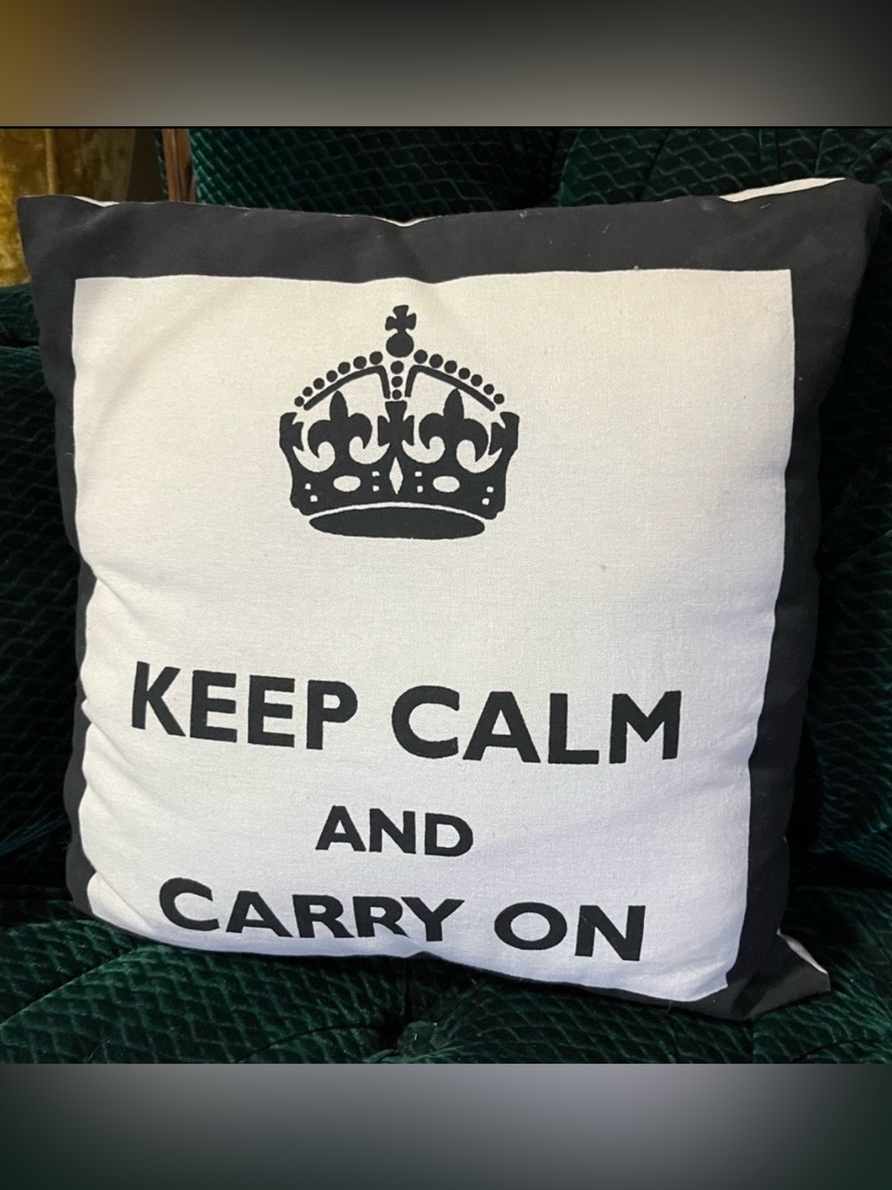 KEEP CALM AND CARRY ON THROW PILLOW